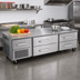 Thumbnail image #2 for Randell Self-Contained Refrigerated Chef Base Equipment Stand, 120 Inch, 6-Drawer, Left-Side Compressor