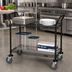 Thumbnail image #2 for Quantum 2-Shelf Wire Utility Bus Cart, 60 x 24 x 37-1/2 Inches, Black Epoxy