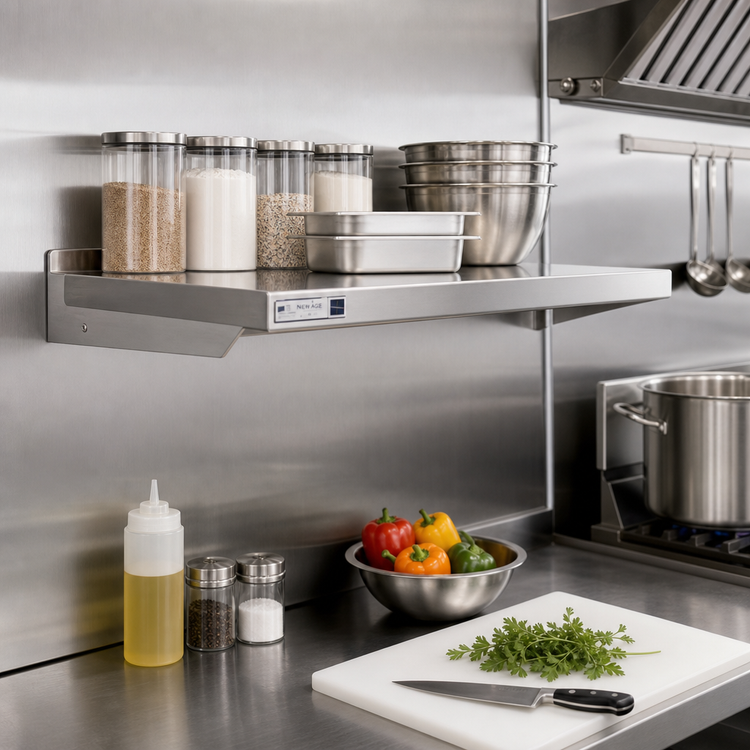 Product image #2 for New Age 36-Inch x 18-Inch Solid Aluminum Cantilever Shelf, 700 lb Capacity