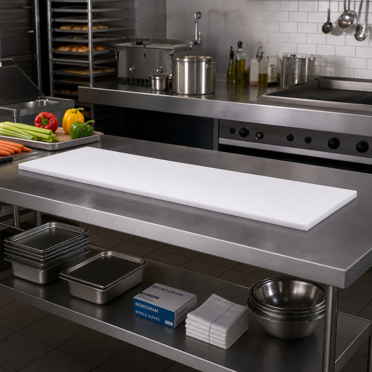 Product image #2 for John Boos Reversible High-Density Polyethylene Steam Table Cutting Board, 72 x 8 x 1/2 Inch