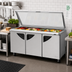 Thumbnail image #2 for Turbo Air Super Deluxe Three-Section Mega Top Refrigerated Sandwich/Salad Prep Table with Glass Lids, 30-Pan