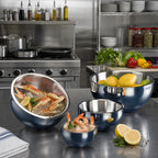 Thumbnail image #2 for American Metalcraft AB8 Angled Double-Wall Stainless Steel Bowl, 54 oz., 8 Inch Diameter Case of 6