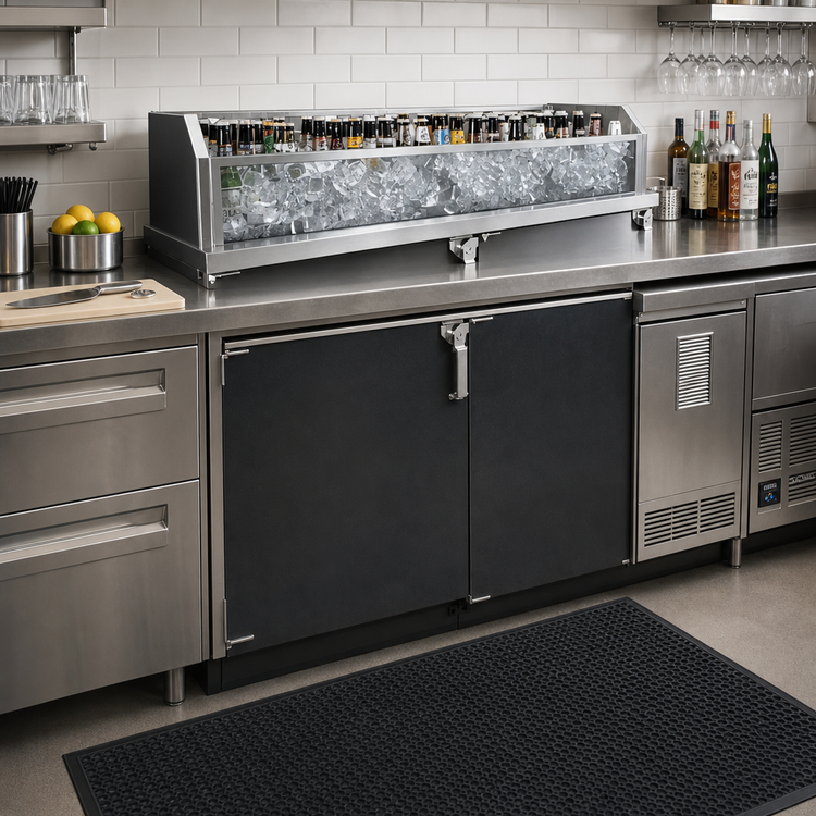 Product image #2 for Glastender Back Bar Glass Ice Display Unit for Bottled Beverages, 30"W x 24"D x 9"H