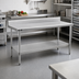 Thumbnail image #2 for Eagle Spec-Master Marine Series 48 Inch x 24 Inch Stainless Steel Work Table with 4-1/2 Inch Backsplash and Undershelf