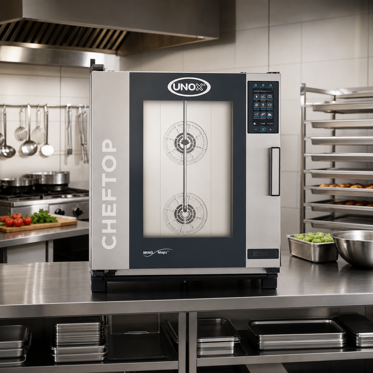 Product image #2 for UNOX ChefTop MIND.Maps Plus Gas Countertop Combi Oven, 10 GN 1/1, 120V, Right-Hand Door