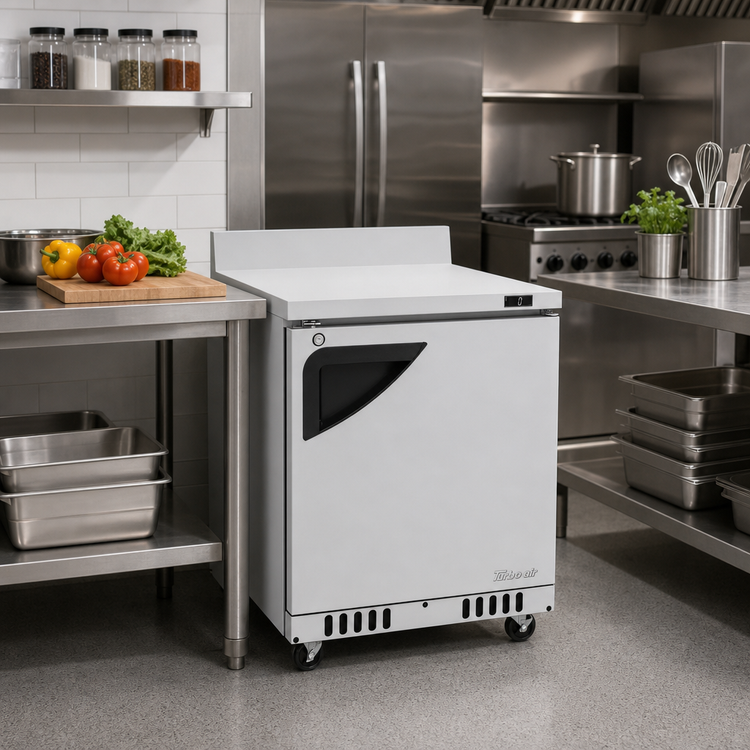 Product image #2 for Turbo Air Super Deluxe 27-1/2-Inch Front Breathing Worktop Freezer, Single Section, 6.5 Cu. Ft., Solid Door