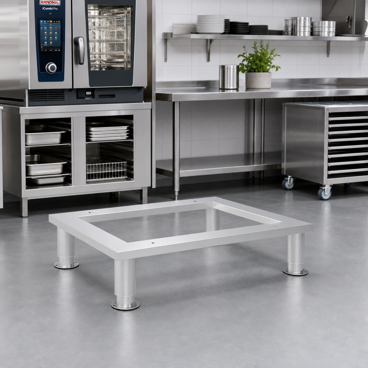 Product image #2 for RATIONAL Stand XS Stationary Low Open-Base Stainless Steel Oven Stand for XS Units