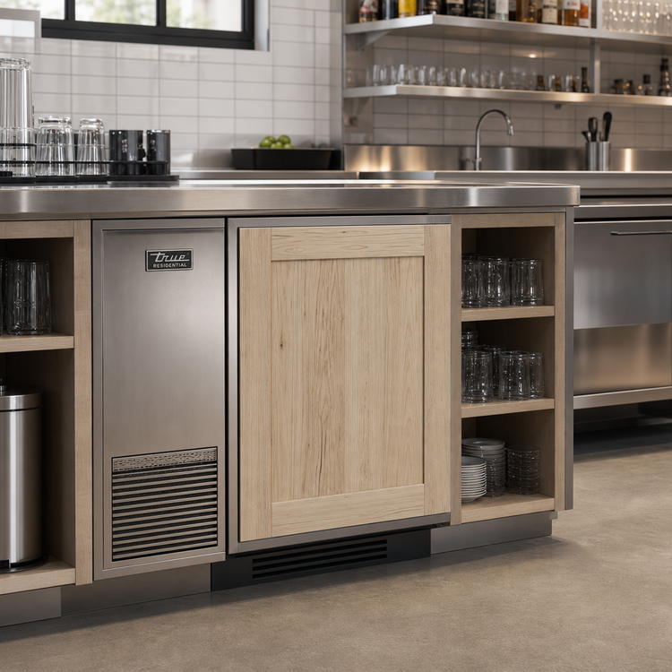 Product image #2 for True Residential ADA Undercounter Ice Machine with Bin, 15-Inch Wide, Full-Size Dice, Overlay Panel-Ready Solid Door