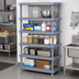 Thumbnail image #2 for Quantum Millenia 5-Shelf Polymer Shelving Unit with Dunnage Stand, 60 x 21 x 50 Inches, Gray