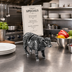 Thumbnail image #3 for American Metalcraft Whimsical Cow Polyresin Tabletop Menu Card Holder