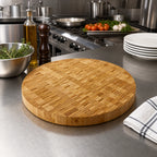 Thumbnail image #2 for American Metalcraft B14 14-Inch Round Bamboo Serving Board, 1-1/2-Inch High, Handle-Free Case of 6