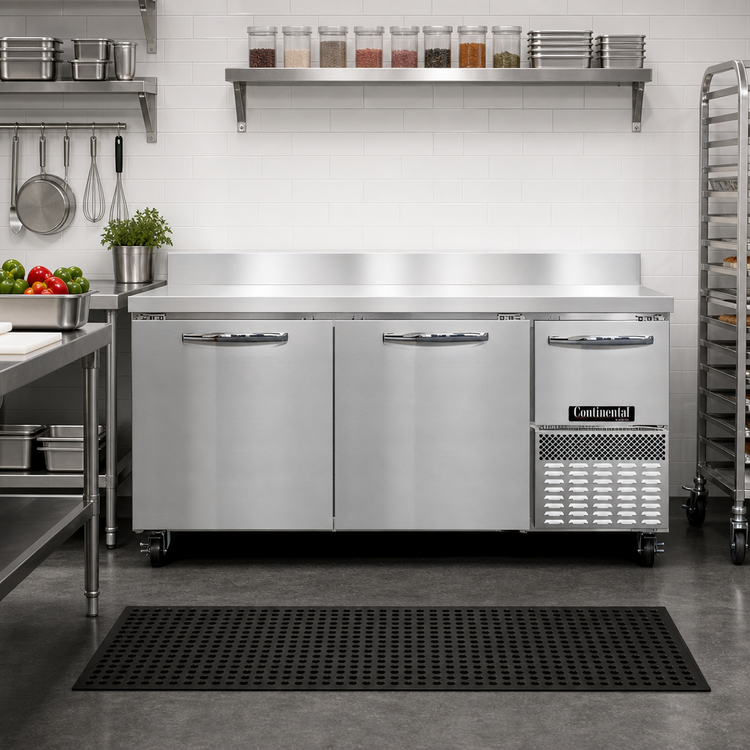 Product image #2 for Continental Refrigerator FA68SNBS 68" Shallow Depth Worktop Freezer with Backsplash