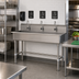 Thumbnail image #2 for Advance Tabco 3-Station Freestanding Multiwash Hand Sink with 3 Electronic Faucets, 60 Inch Wide