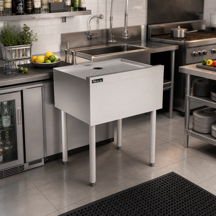 Product image #2 for Perlick TSS Series 18-Inch Freestanding Stainless Steel Underbar Drainboard