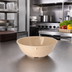 Thumbnail image #3 for Carlisle Dallas Ware® 14 oz Tan Melamine Nappie Bowl, 5-9/20 Inch Diameter