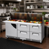 Thumbnail image #3 for Turbo Air Super Deluxe 72-5/8-Inch Front Breathing Sandwich/Salad Mega Top Prep Table with 1 Door and 4 Drawers