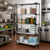 Thumbnail image #2 for Quantum 30-Inch x 21-Inch x 86-Inch Solid Stainless Steel 4-Shelf Shelving Starter Kit