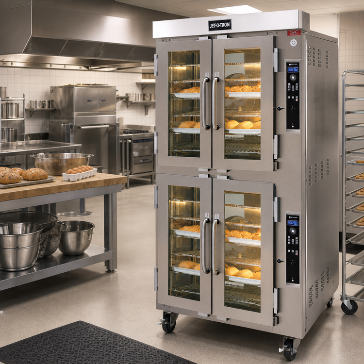 Product image #2 for Jet-Air Full-Size Electric Dual Stacked Convection Oven with Side Loading and Steam Injection