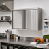 Thumbnail image #2 for Eagle Group WCH-42 Wall-Mounted Stainless Steel Wall Cabinet with Hinged Doors, 42-Inch W x 15-Inch D x 28-Inch H