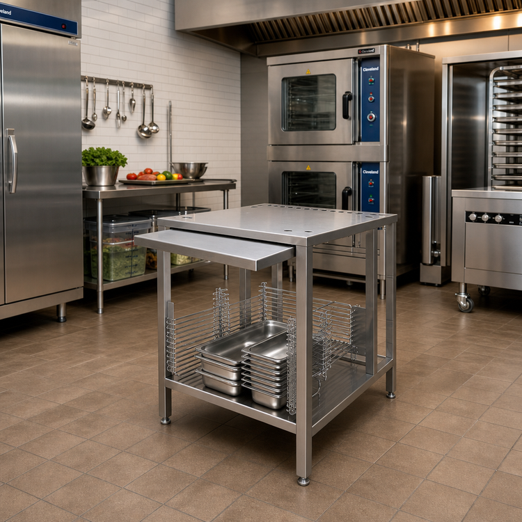 Product image #2 for Cleveland SteamChef 3 & 6 Open-Type Stainless Steel Equipment Stand, 34-Inch High