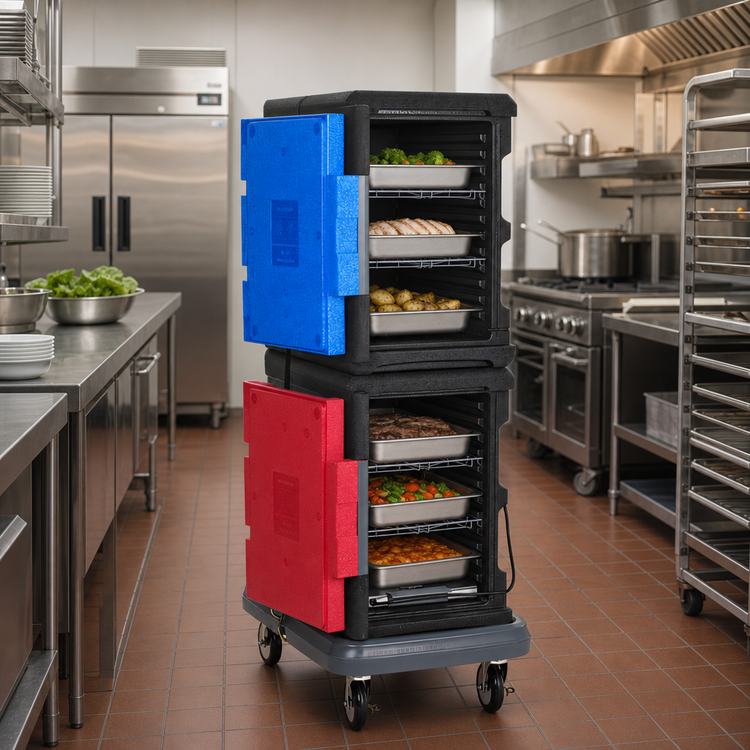 Product image #3 for Metro Mightylite Heated Front-Load Insulated Pan Carrier Cart, 12-Pan Capacity