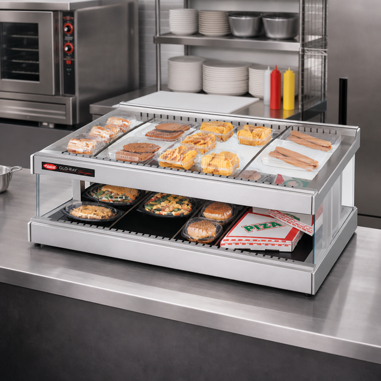 Product image #2 for Hatco Glo-Ray® Designer Horizontal Countertop Display Warmer with Heated Glass Shelf, 39-Inch, 1 Shelf