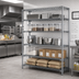 Thumbnail image #2 for EagleGard 5-Tier Add-On Wire Shelving Unit, 48 in. W x 21 in. D x 86 in. H, Hybrid Epoxy Coated