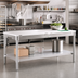 Thumbnail image #2 for New Age 96 Inch x 24 Inch Poly Top Work Table with Aluminum Open Base