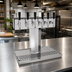 Thumbnail image #2 for Glastender Countertop 1-Column Glycol-Cooled Tee Draft Dispensing Tower with 6 Faucets, Polished Chrome
