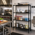 Thumbnail image #2 for Quantum Black Epoxy 4-Shelf Wire Shelving Starter Kit, 48W x 12D x 63H, 600-800 lb Capacity