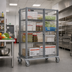 Thumbnail image #2 for Metro Super Erecta Mobile Security Cage with Metroseal 3 Epoxy-Coated Wire Finish and Aluminum Dolly