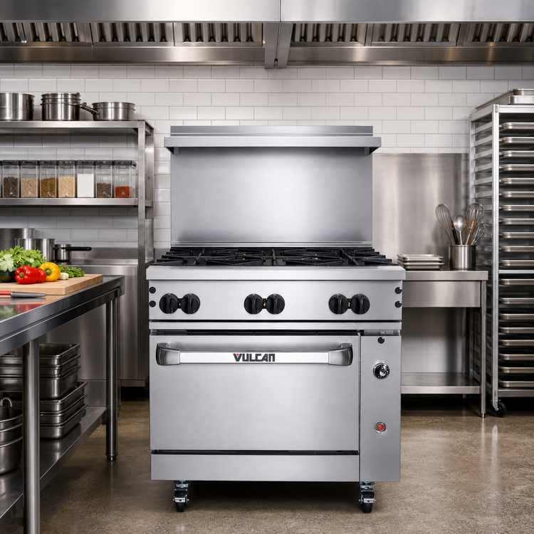 Product image #3 for Vulcan Endurance 36-Inch Natural Gas 6-Burner Restaurant Range with Standard Oven