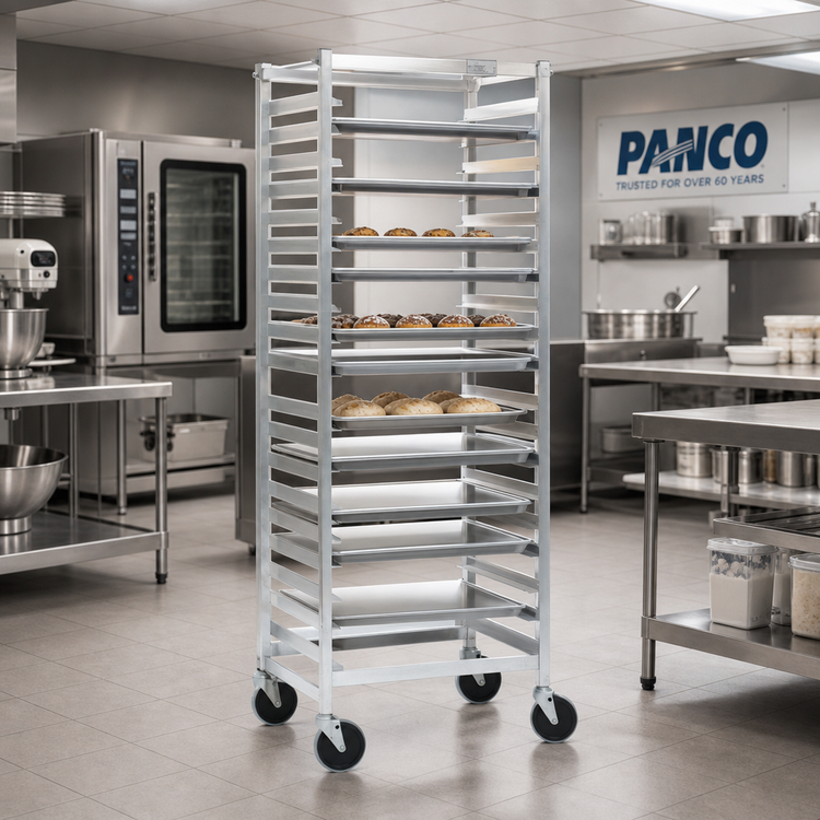 Product image #2 for Panco Mobile Full-Height Open-Sided Utility Rack for 18 Inches x 26 Inches Trays