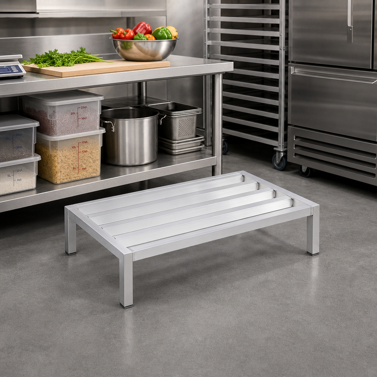 Product image #2 for New Age 48" x 20" x 8" Aluminum Dunnage Rack, 2000 lb Capacity