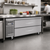 Thumbnail image #2 for Turbo Air PRO Series 60-Inch 2-Drawer Refrigerated Chef Base, Side-Mount Self-Contained