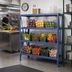Thumbnail image #2 for Quantum Heavy-Duty 4-Shelf Stationary Wire Shelving Unit with 12 Clear Bins, 36 x 18 x 39 Inches