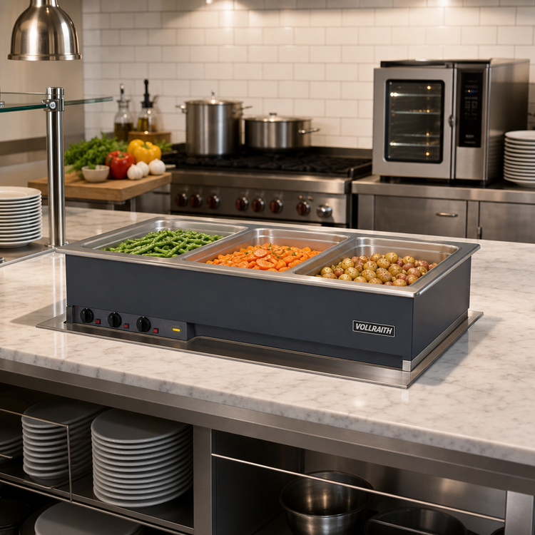 Product image #2 for Vollrath Three-Well Drop-In Electric Hot Food Well with Auto-Fill and Thermostatic Controls, 240V