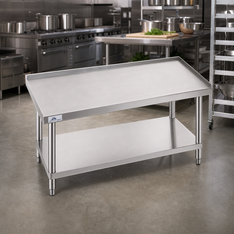Product image #2 for Advance Tabco 24 x 30 Inch Stainless Steel Equipment Stand With Adjustable Undershelf