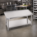 Thumbnail image #2 for Advance Tabco 24 x 30 Inch Stainless Steel Equipment Stand With Adjustable Undershelf