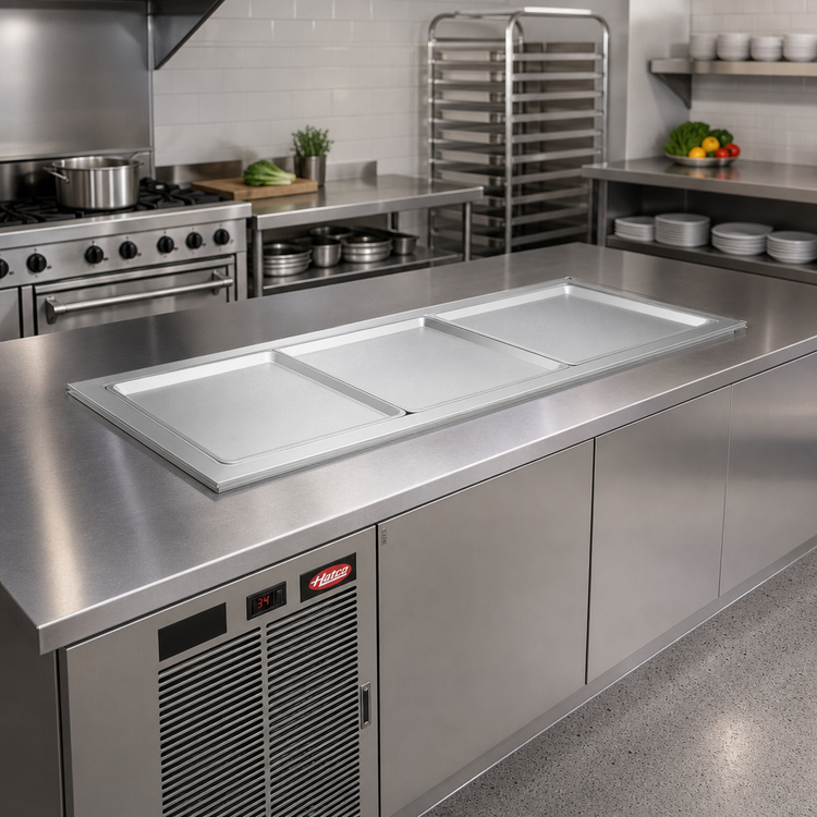 Product image #2 for Hatco 57-Inch Drop-In Remote Frost Top for 3 Full-Size Sheet Pans