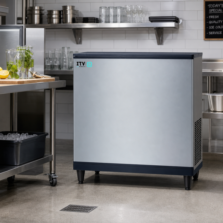 Product image #2 for SPIKA MS 1000 Modular Ice Maker for Half or Full Classic American Dice Cubes, 970 lb/24 hr, 30-Inch Wide, Self-Contained Refrigeration