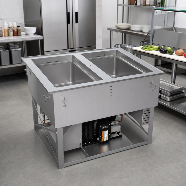 Product image #3 for Vollrath 2-Well Hot/Cold/Frozen Modular Drop-In Food Well, 120V