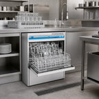 Thumbnail image #2 for MEIKO Point 2 Series FV 40.2 G High-Temperature Undercounter Glasswasher with Built-In Booster, 37 Racks/Hour, 20 x 20 Rack