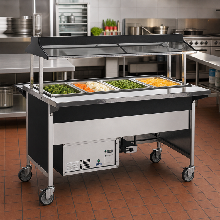 Product image #2 for Atlas Metal CABT-5 77.5" 5-Pan Refrigerated Cold Food Serving Counter