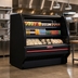 Thumbnail image #2 for Howard-McCray 40E Series 75-Inch Curved End Self-Contained Open Merchandiser, Black, LED