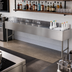 Thumbnail image #2 for Advance Tabco Underbar Basics 96-Inch Stainless Steel 3-Compartment Bar Sink and Ice Bin Combo with Deck Mount Faucet, Right Ice Bin