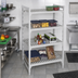 Thumbnail image #3 for Cambro Camshelving Premium 4-Shelf Vented Stationary Starter Polymer Shelving Unit, 18 x 72 x 64 Inches, Speckled Gray