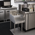 Thumbnail image #2 for Krowne Royal Series Freestanding Underbar Blender Station with Dump Sink and Recessed Blender Shelf, 18 x 24 Inches