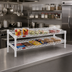 Thumbnail image #2 for Eagle Group QuadTruss 2-Tier Front Case Merchandise Cantilevered Wire Shelving Unit, 24 x 14 x 14 Inch, White Epoxy Finish