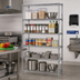 Thumbnail image #2 for Quantum 5-Shelf Wire Shelving Starter Kit, 36W x 24D x 74H, Chrome Plated, Stationary